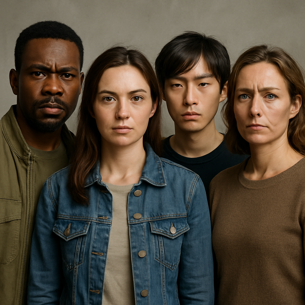 crie para mim uma imagem de personagens realistas