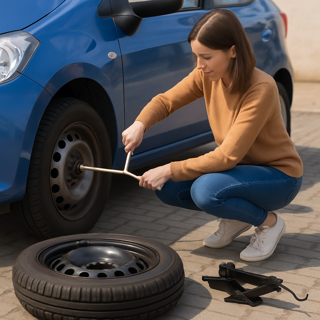 Imagem de como trocar pneu