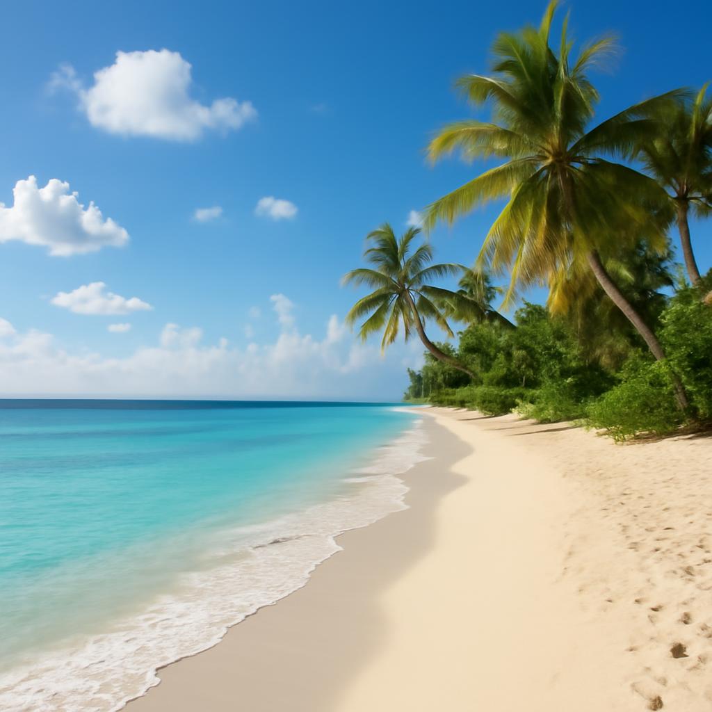 aurora crie uma imagem da praia das ilhas caimam