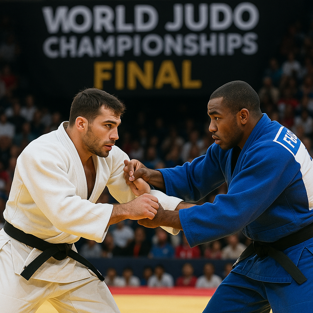 crie uma imagem da final do mundial de judô